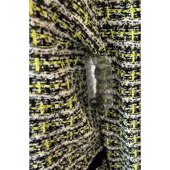 New $350 Alice + Olivia Tyler  Tweed Crop Jacket Textured Cardigan Size Large - Picture 8 of 9